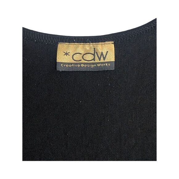 Creative Design Works Women’s Size 8 Classic Black Sleeveless Tank Top - Picture 3 of 3